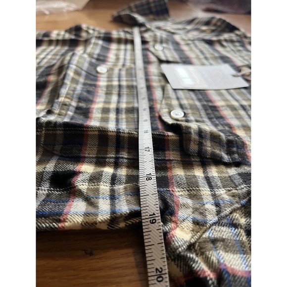 NWT Everlane Mens Brown Plaid Button Up Shirt Size Medium - Picture 11 of 12
